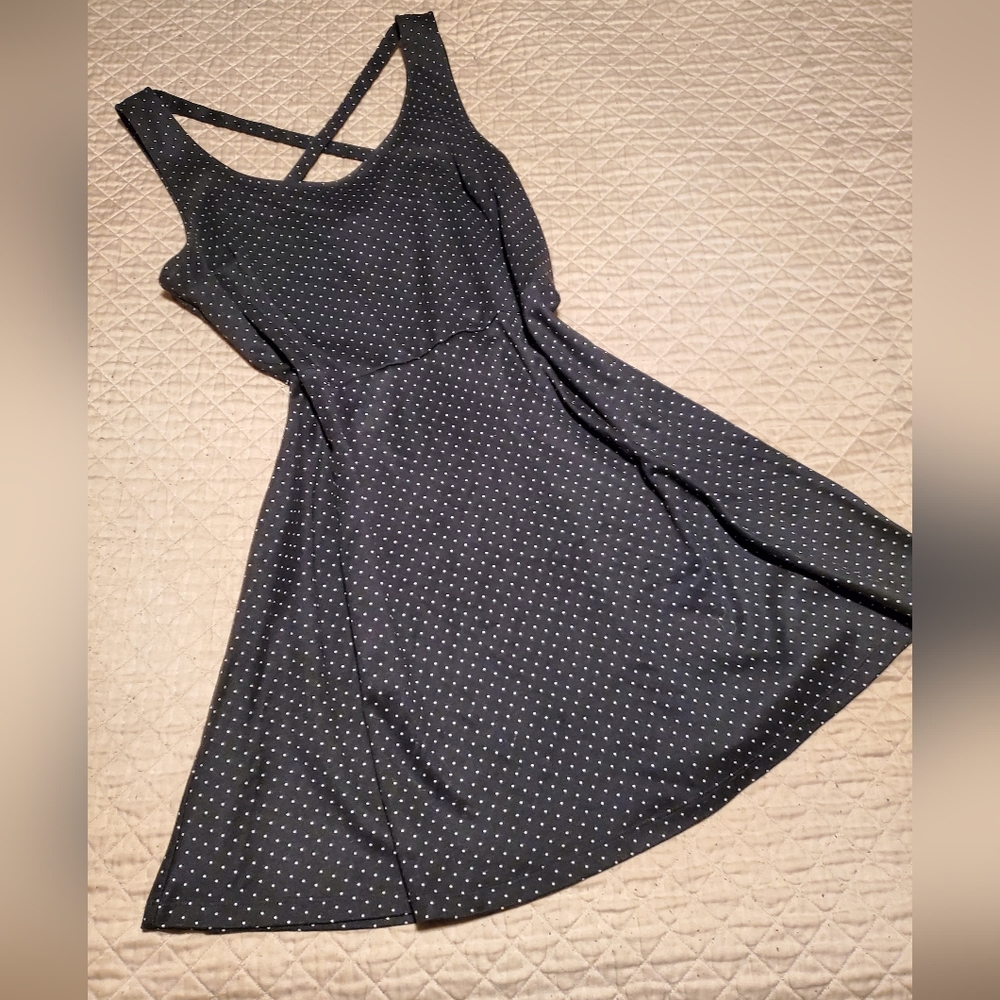 H&M LARGE x back polka dot tank dress fit and flare